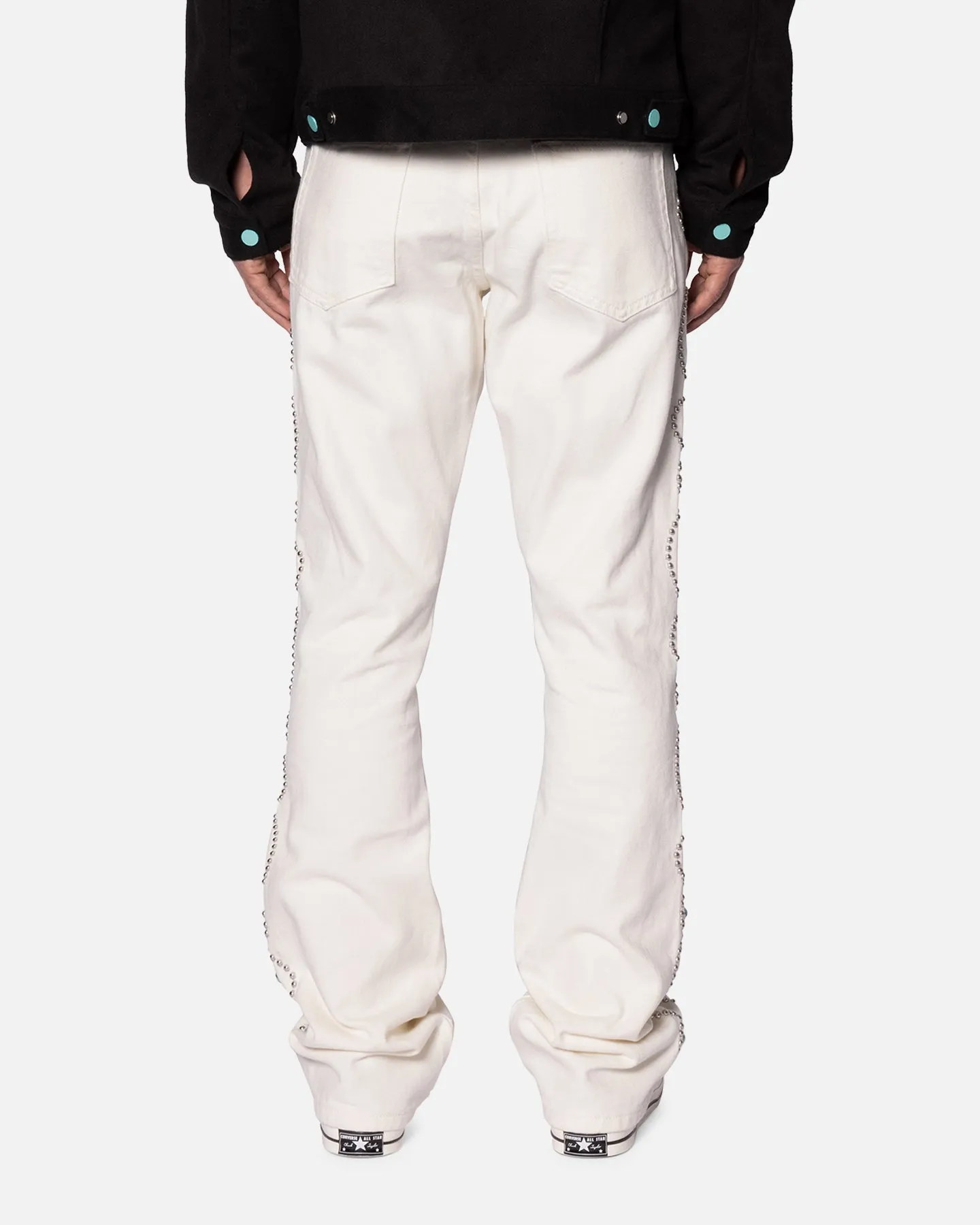 MNML B660 Paisley Stud Twill Flare Denim Jeans Ivory sold by Culture Kings product image thumbnail 4
