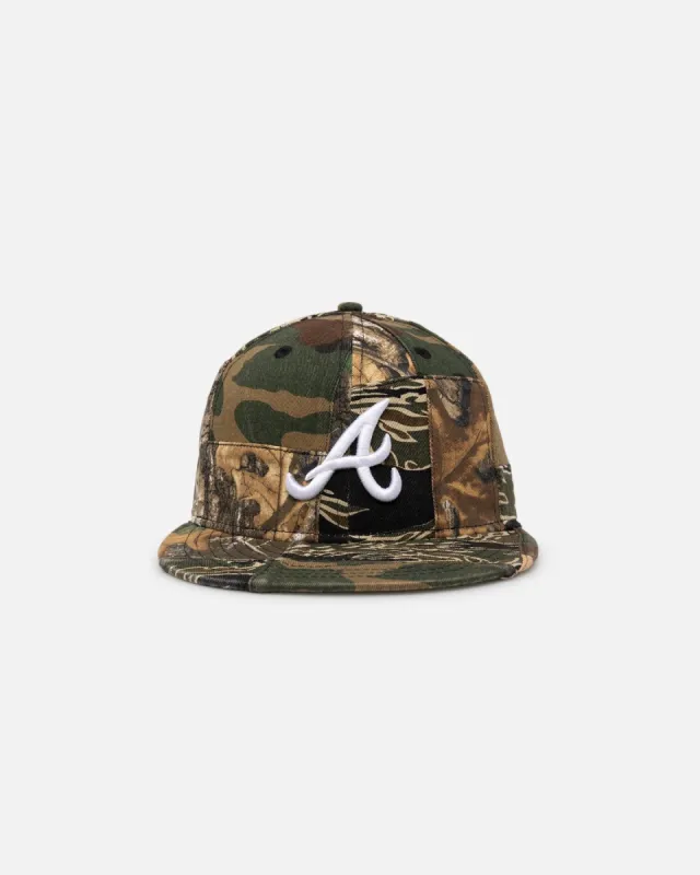 New Era Atlanta Braves 'Patchwork Camo' 59FIFTY Fitted Woodland Camo sold by Culture Kings