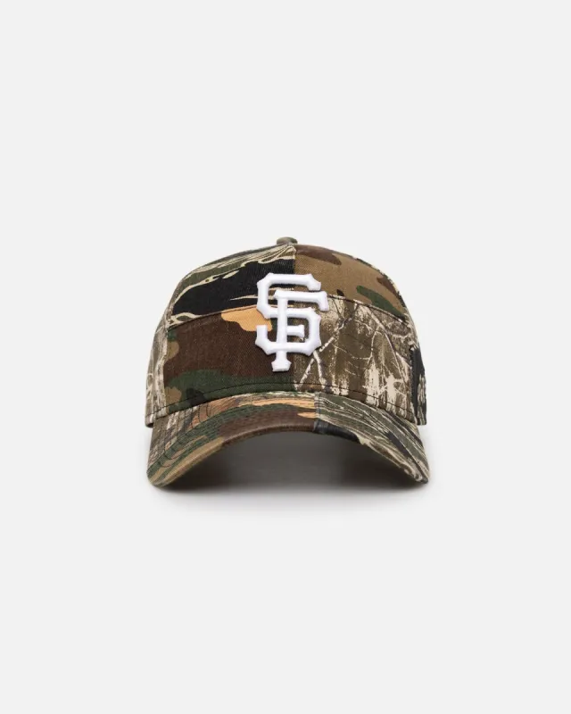 New Era San Francisco Giants 'Patchwork Camo' 9FORTY A-Frame Snapback Woodland Camo sold by Culture Kings