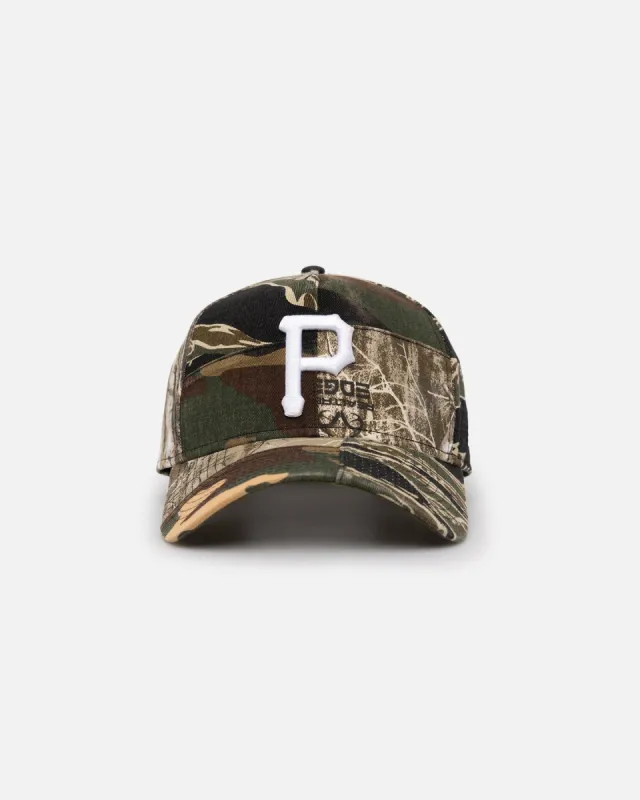 New Era Pittsburgh Pirates 'Patchwork Camo' 9FORTY A-Frame Snapback Woodland Camo sold by Culture Kings