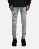 MNML X165 Paisley Skinny Denim Jeans Black/Black sold by Culture Kings