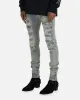 MNML X165 Paisley Skinny Denim Jeans Black/Black sold by Culture Kings