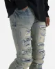 MNML X165 Paisley Skinny Denim Jeans Black/Black sold by Culture Kings