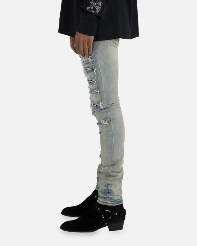 MNML X165 Paisley Skinny Denim Jeans Black/Black | Parallel