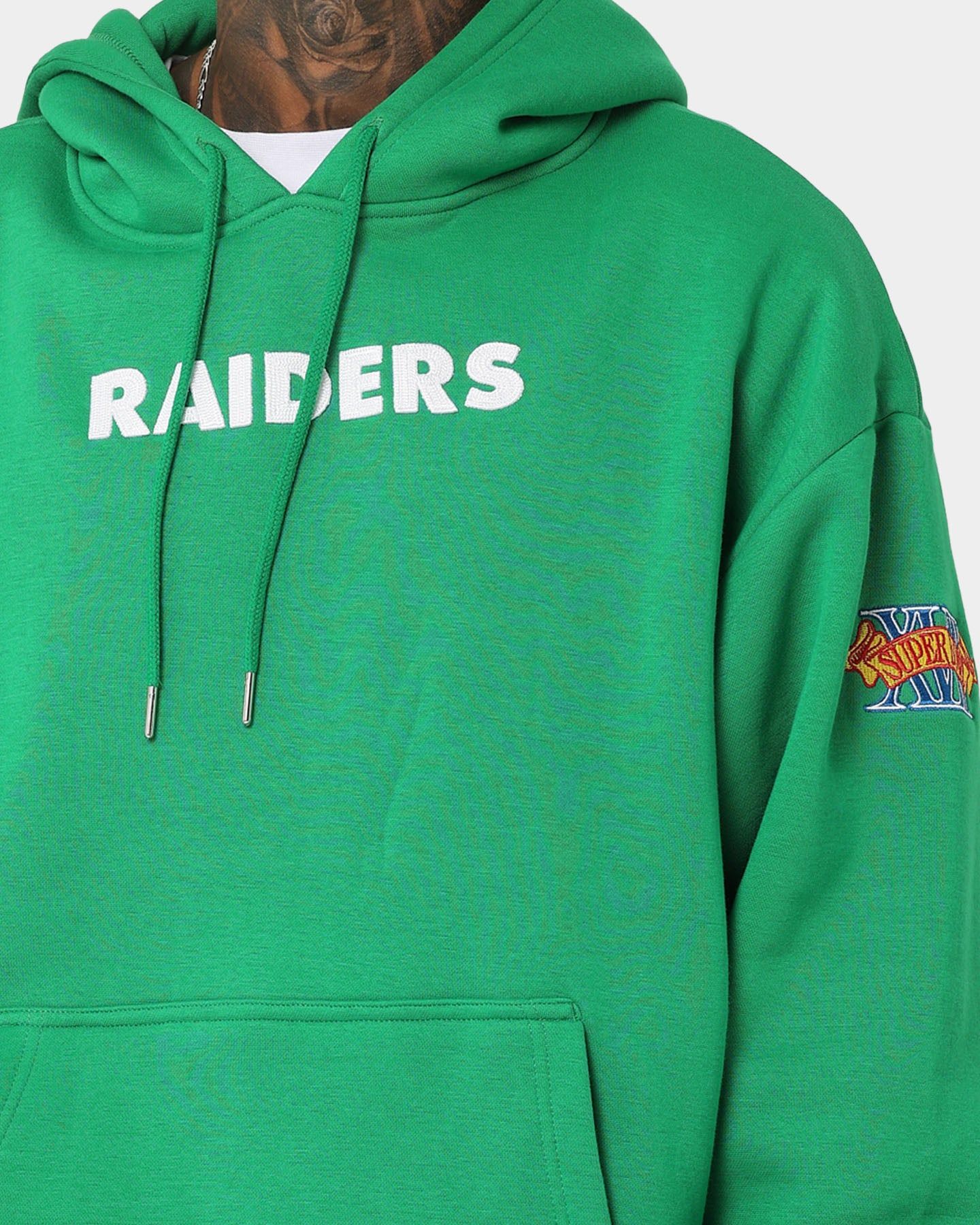 New Era Las Vegas Raiders 'Tropical Punch Script Pack' Oversized Hoodie Lucky Green sold by Culture Kings product image thumbnail 3