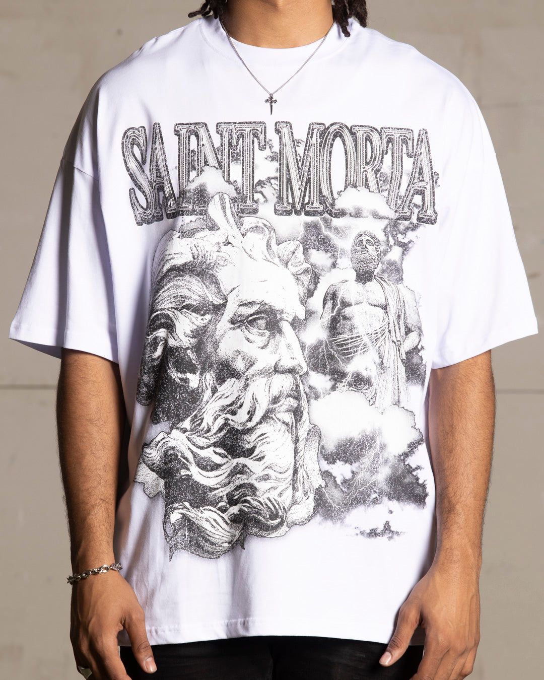 Saint Morta Zeus Boxy T-Shirt White sold by Culture Kings product image thumbnail 4