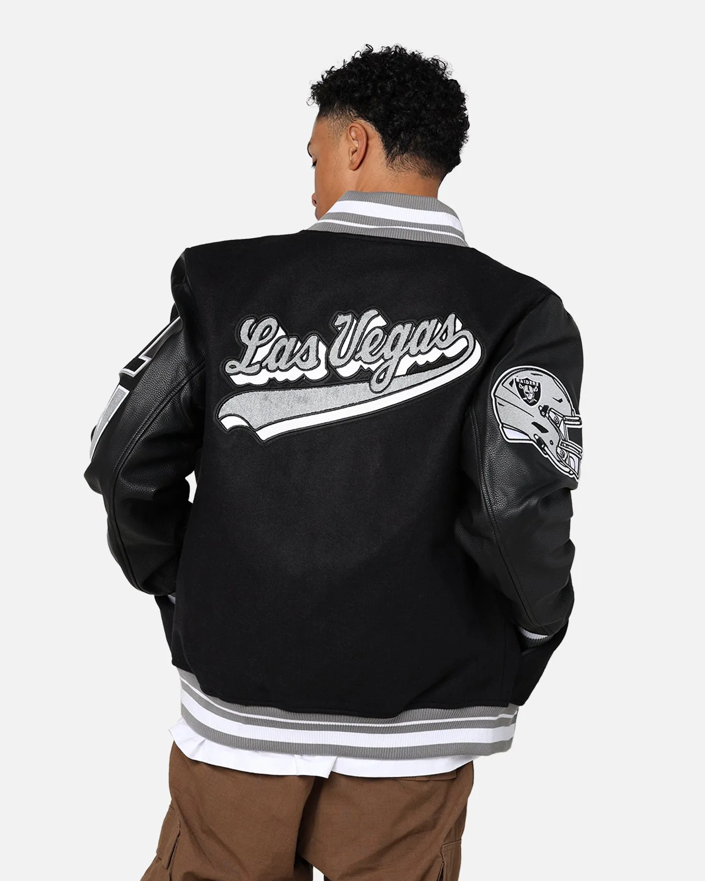 Pro Standard Las Vegas Raiders Wool Varsity Jacket Black/Grey sold by Culture Kings product image thumbnail 2