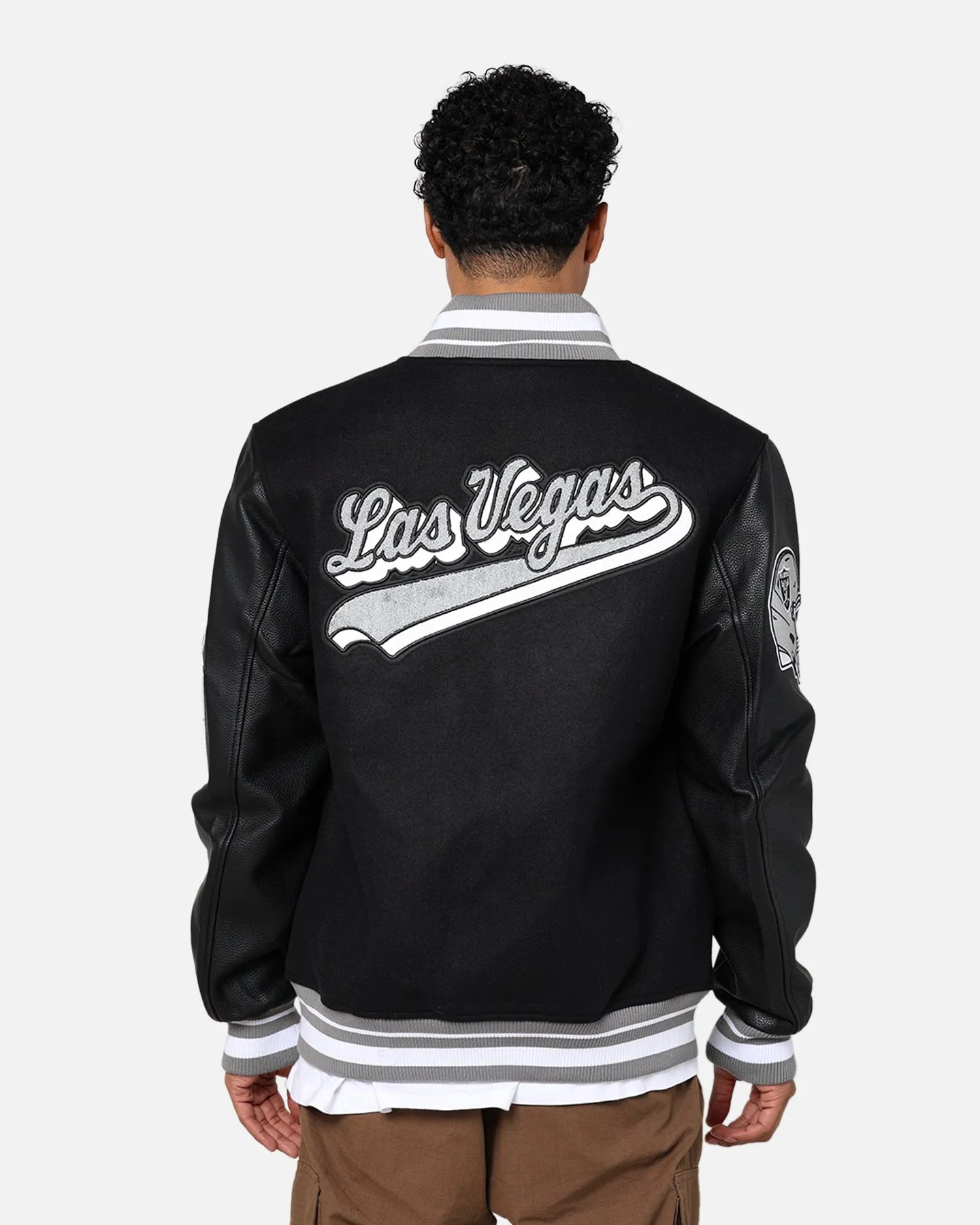 Pro Standard Las Vegas Raiders Wool Varsity Jacket Black/Grey sold by Culture Kings product image thumbnail 5