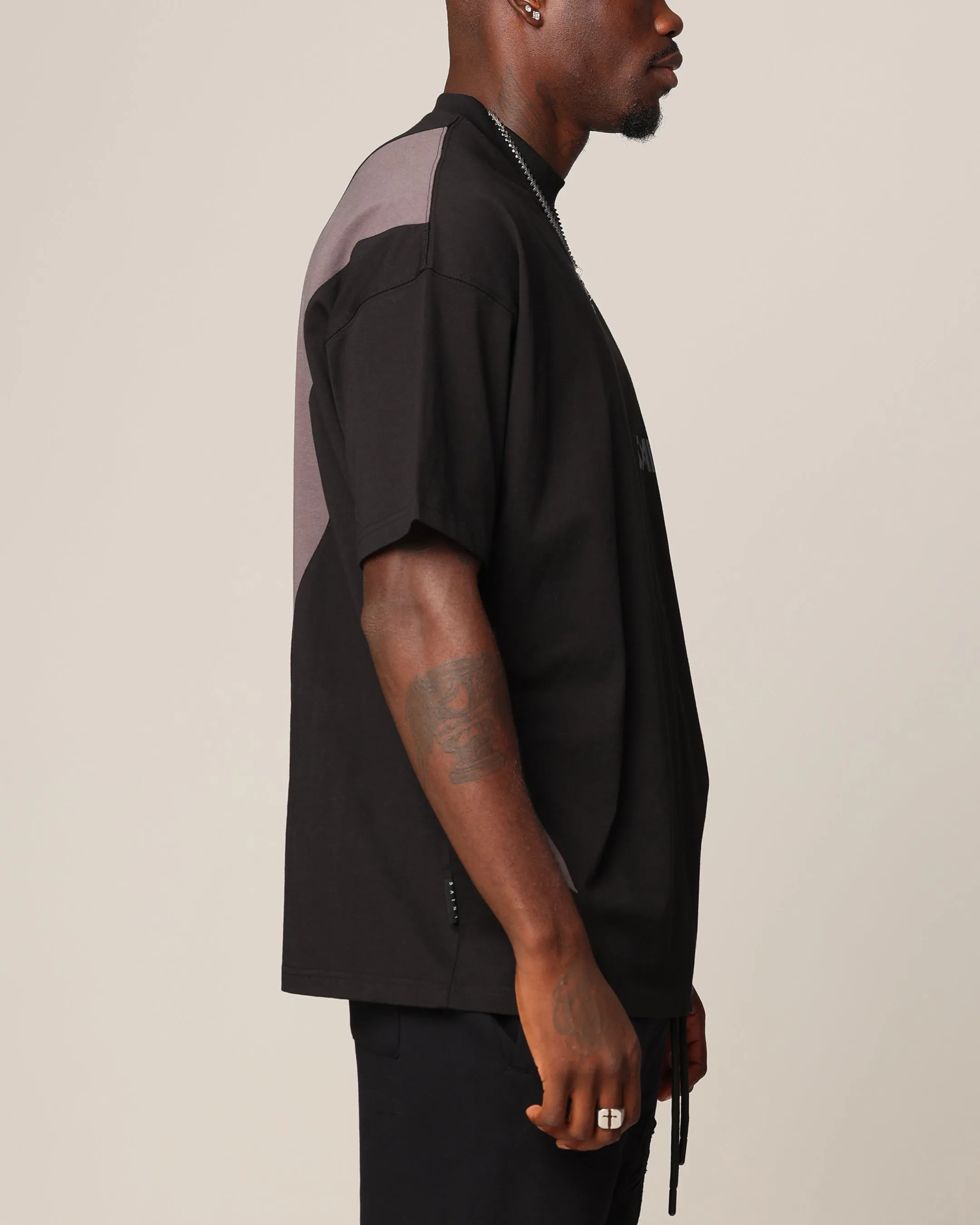 Saint Morta Rage Boxy T-Shirt Black/Grey sold by Culture Kings product image thumbnail 4