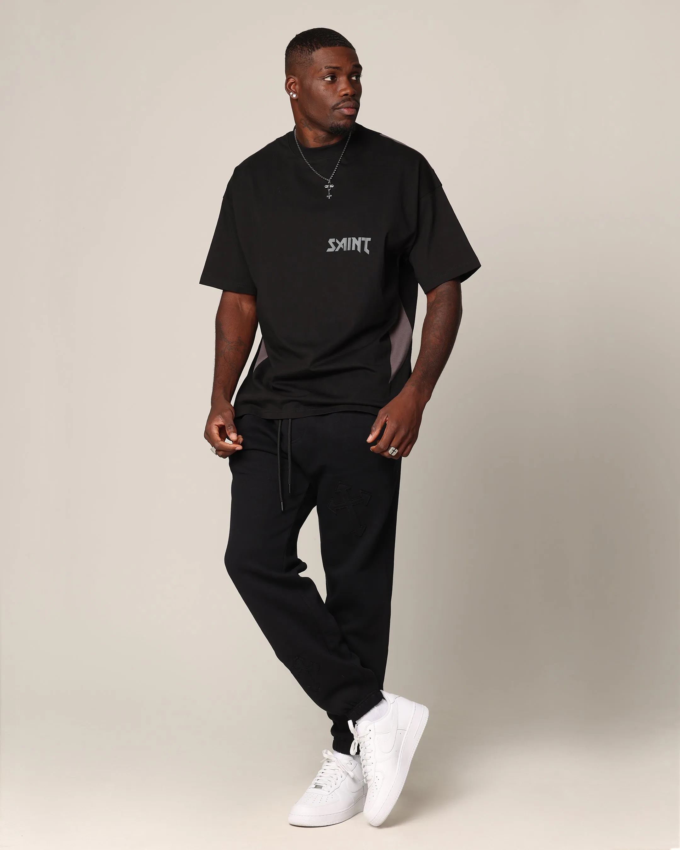 Saint Morta Rage Boxy T-Shirt Black/Grey sold by Culture Kings product image thumbnail 3