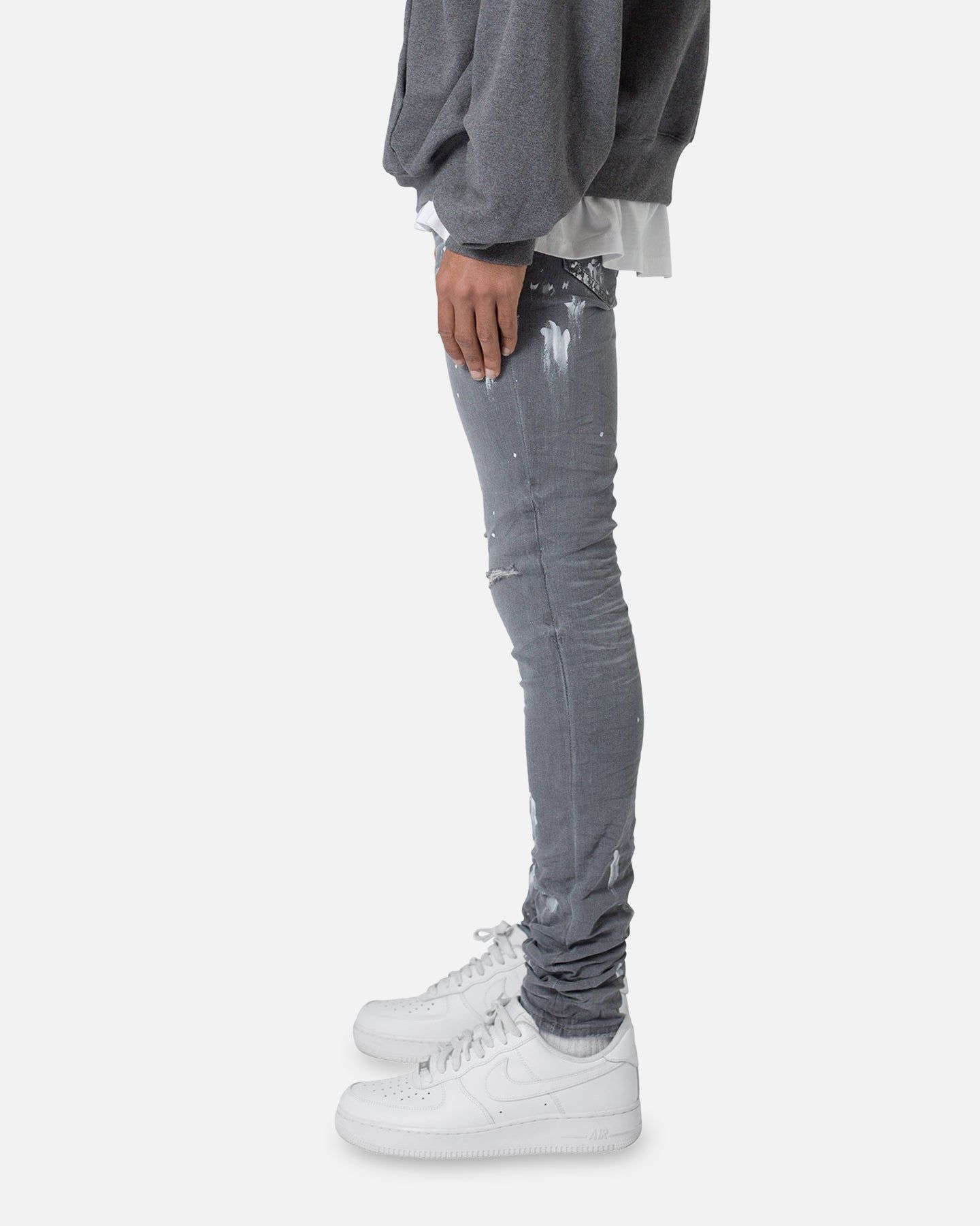 MNML X504 Skinny Denim Jeans Grey sold by Culture Kings product image thumbnail 3