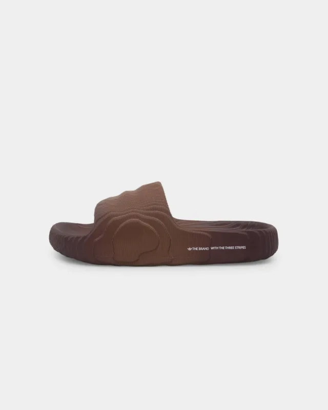 Adidas Adilette 22 Preloved Brown/Shadow Brown/Core Black sold by Culture Kings