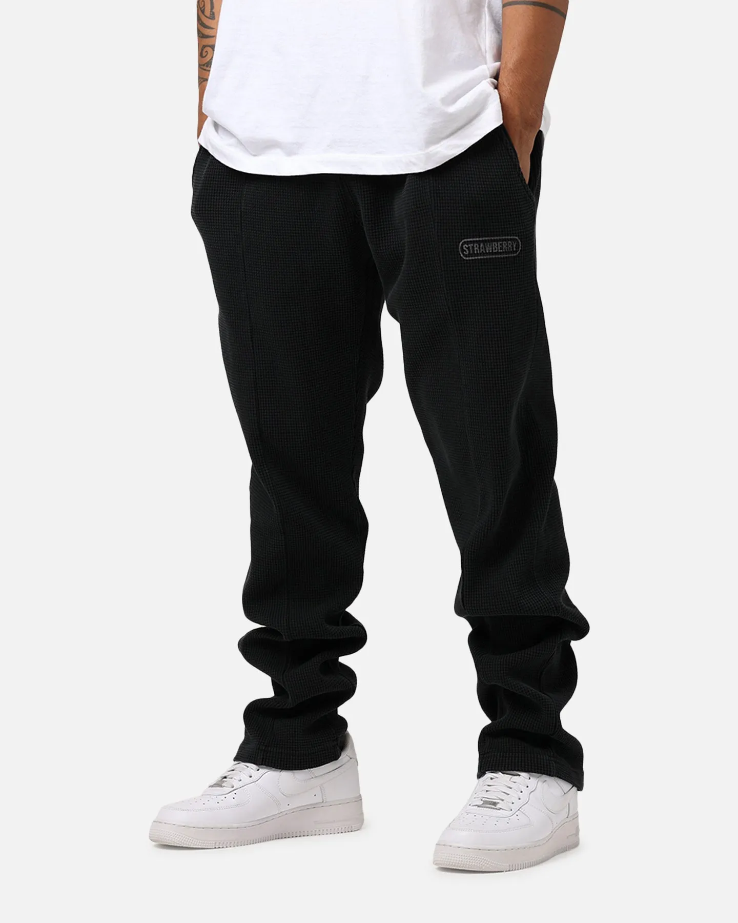 Strawberry Pleated Thermal Sweatpants Vintage Black sold by Culture Kings product image thumbnail 4