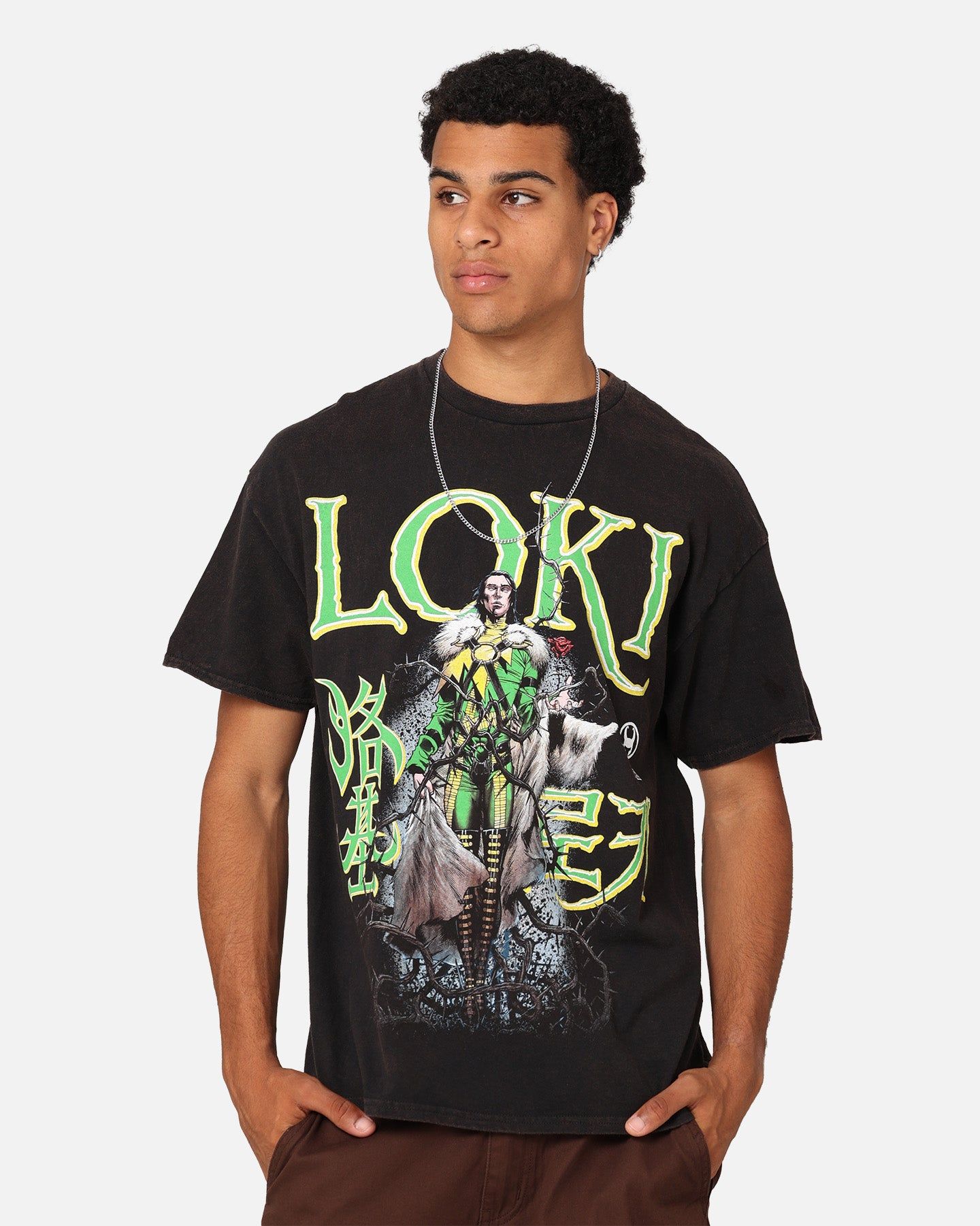 Marvel Loki Rising Vintage T-Shirt Black Wash sold by Culture Kings