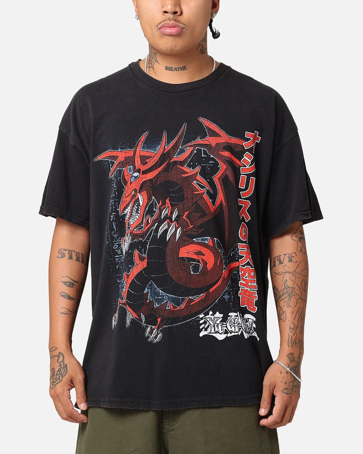 Goat Crew X Yu-Gi-Oh! Slifer Vintage T-Shirt Black Wash sold by Culture Kings