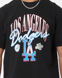 Majestic Athletic Los Angeles Dodgers Script Arch T-Shirt Faded Black sold by Culture Kings