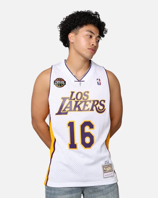 Mitchell & Ness Los Angeles Lakers Pau Gasol '08-09 'Latin Nights Collection' Swingman Jersey White sold by Culture Kings