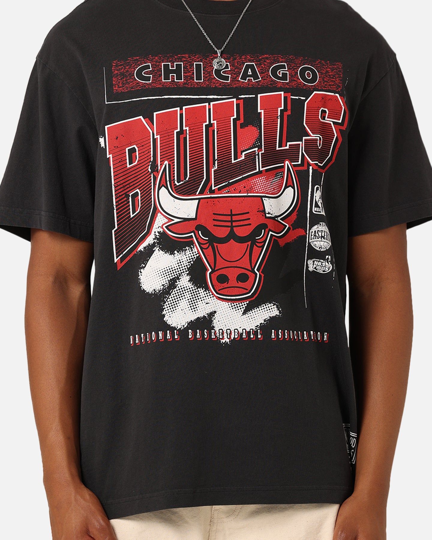 Mitchell & Ness Chicago Bulls Brush Off 2.0 T-Shirt Faded Black sold by Culture Kings product image thumbnail 3