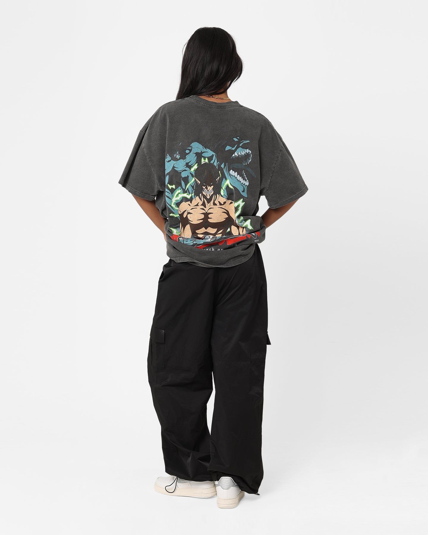 Goat Crew X Attack On Titan Attack Titan Vintage Heavyweight T-Shirt Black Wash sold by Culture Kings product image thumbnail 5