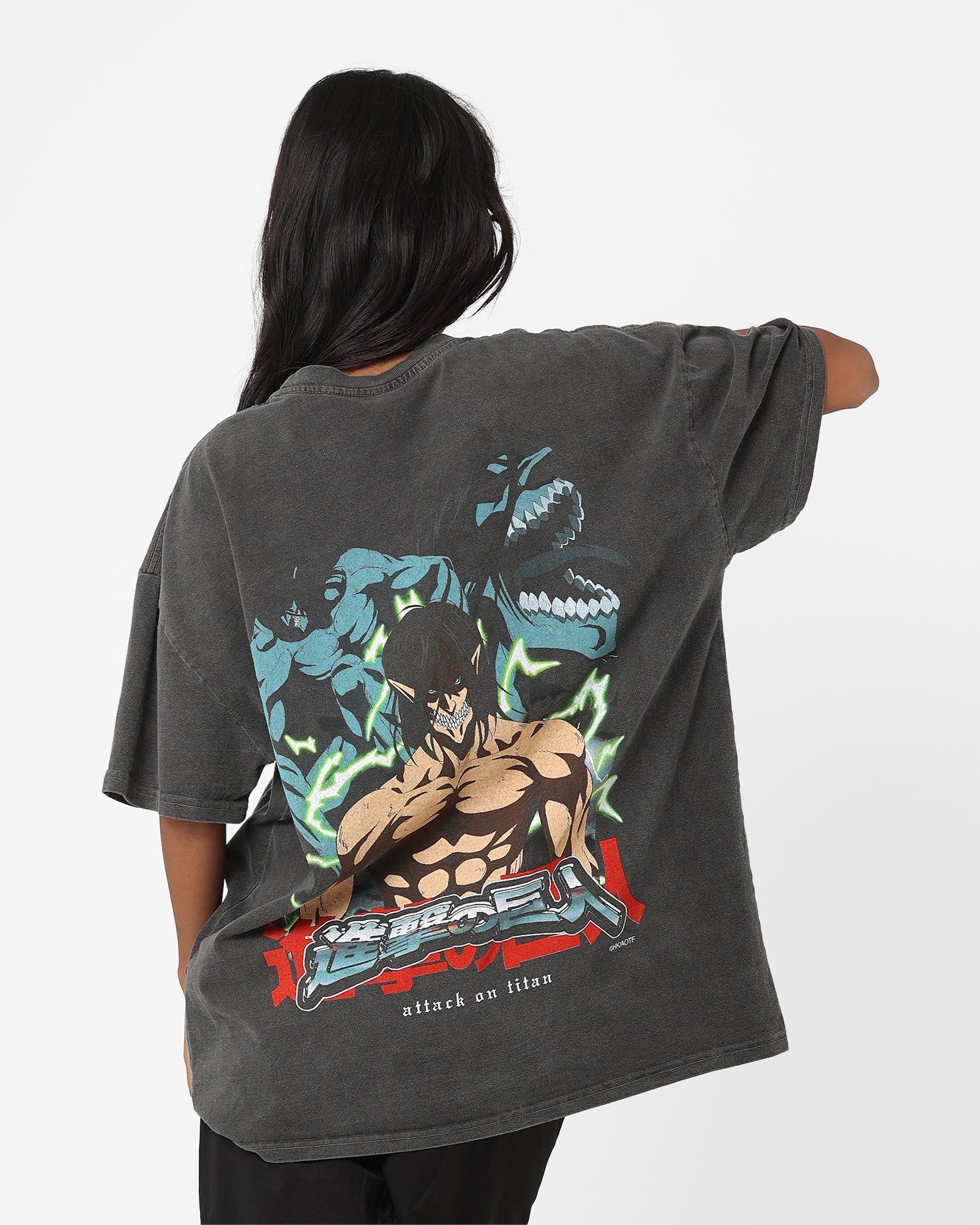 Goat Crew X Attack On Titan Attack Titan Vintage Heavyweight T-Shirt Black Wash sold by Culture Kings