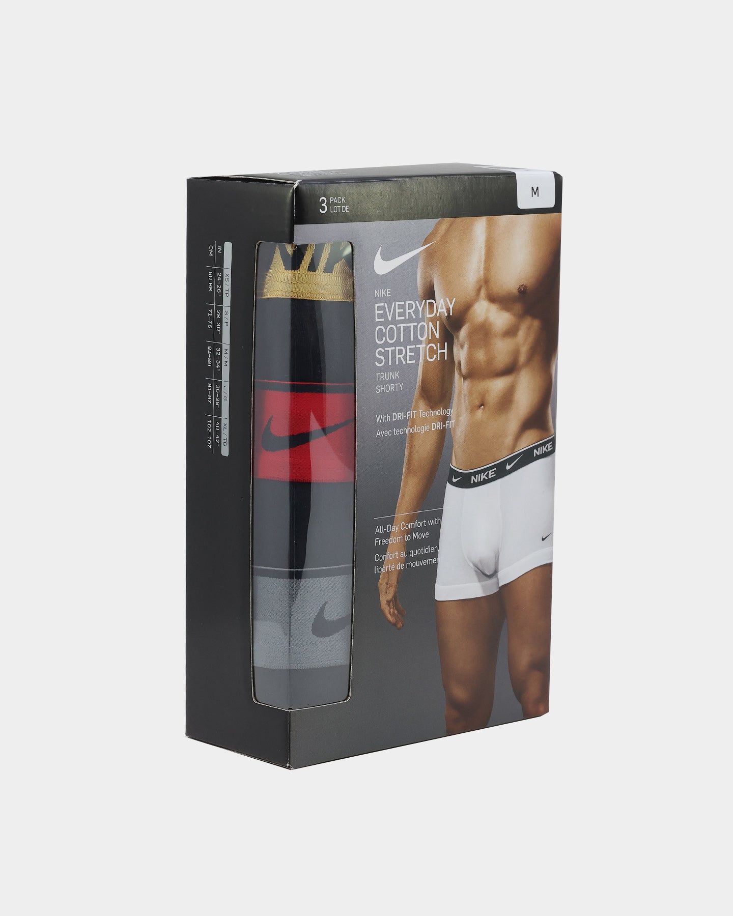 Nike Everyday Cotton Stretch Trunk 3 Pack Black/Multi-Coloured sold by Culture Kings product image thumbnail 2