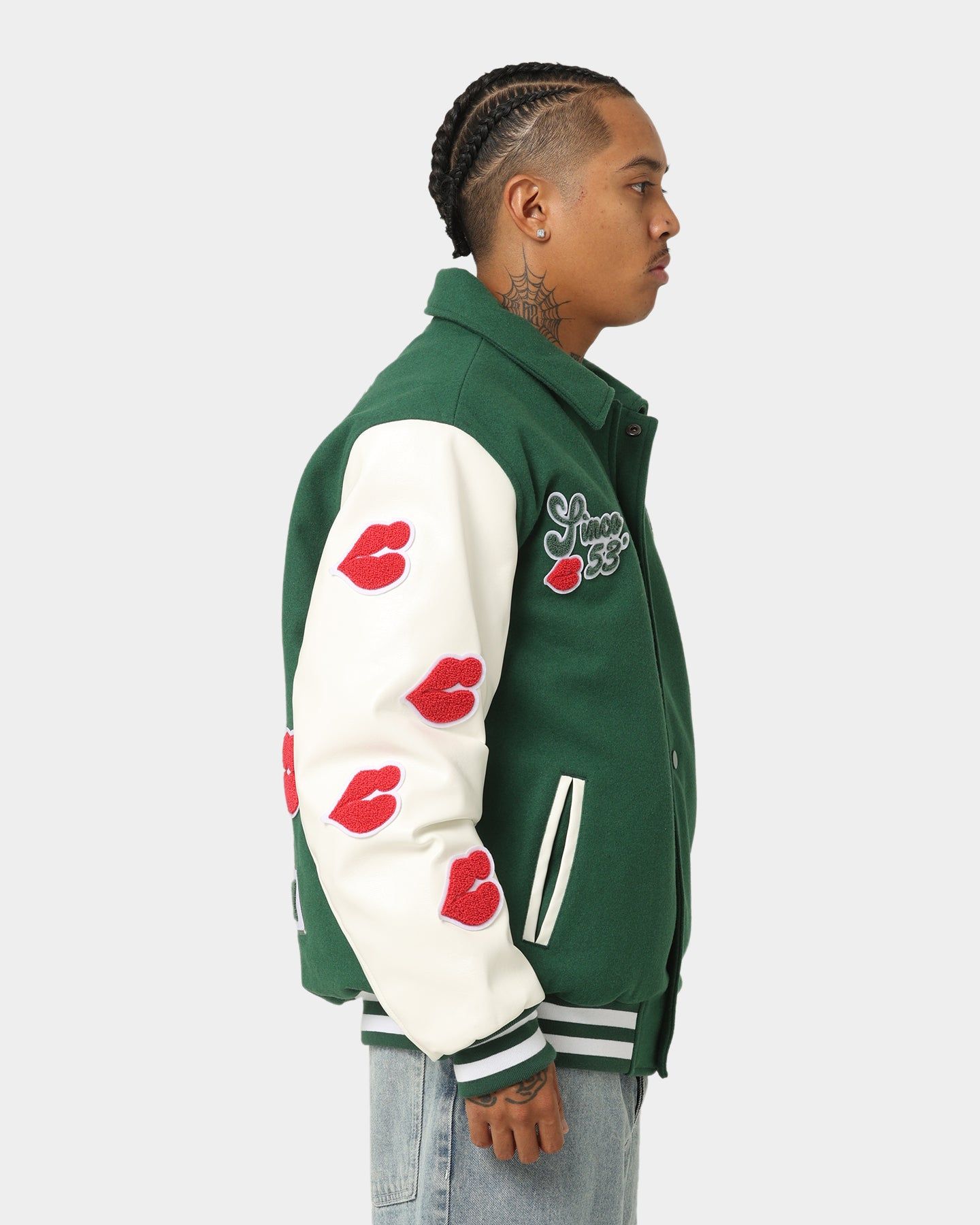 Playboy By CK Team Varsity Jacket Green/Off White sold by Culture Kings product image thumbnail 8