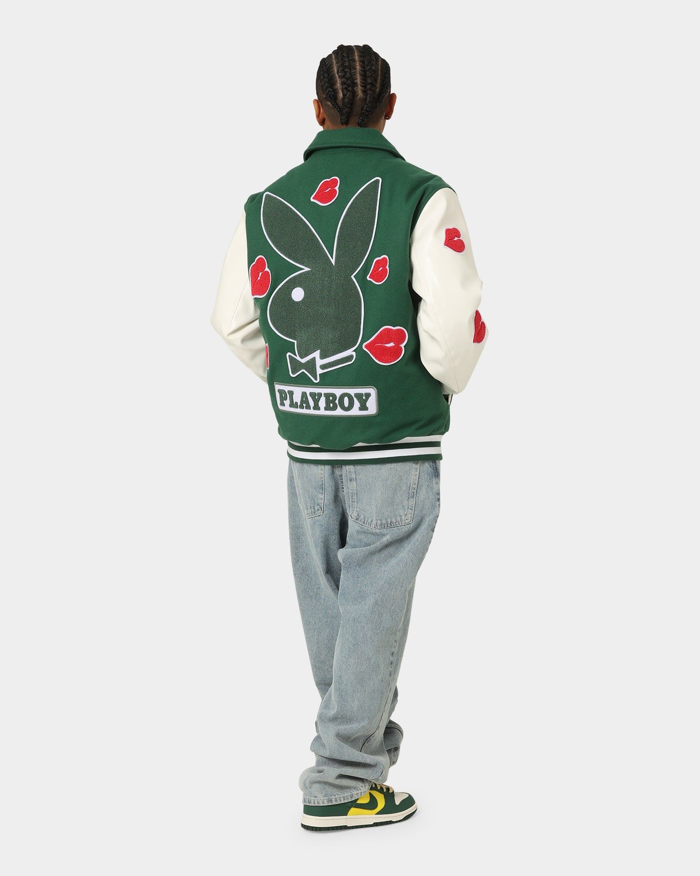 Playboy By CK Team Varsity Jacket Green/Off White sold by Culture Kings product image thumbnail 10