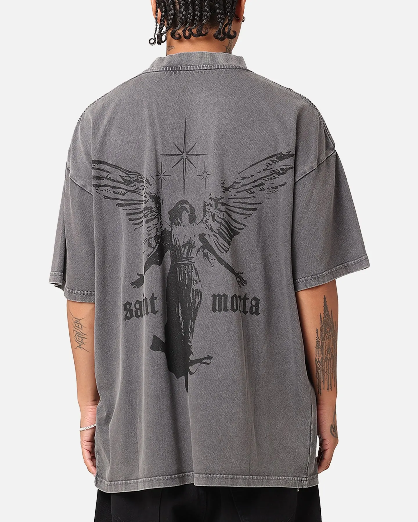 Saint Morta Ethereal T-Shirt Washed Charcoal sold by Culture Kings product image thumbnail 4
