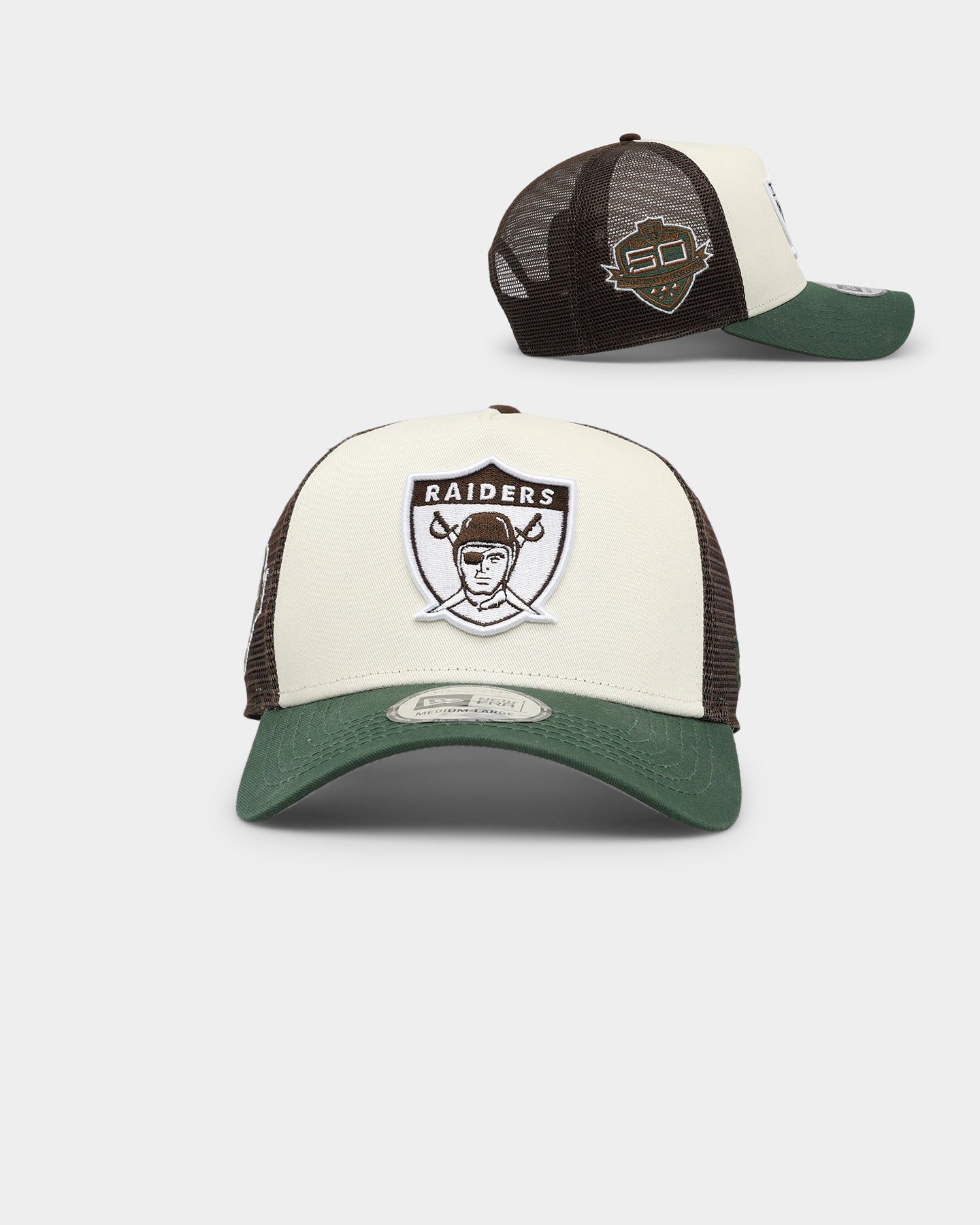 New Era Oakland Raiders 'Beef & Broccoli' 9FORTY K-Frame Snapback Chrome White sold by Culture Kings