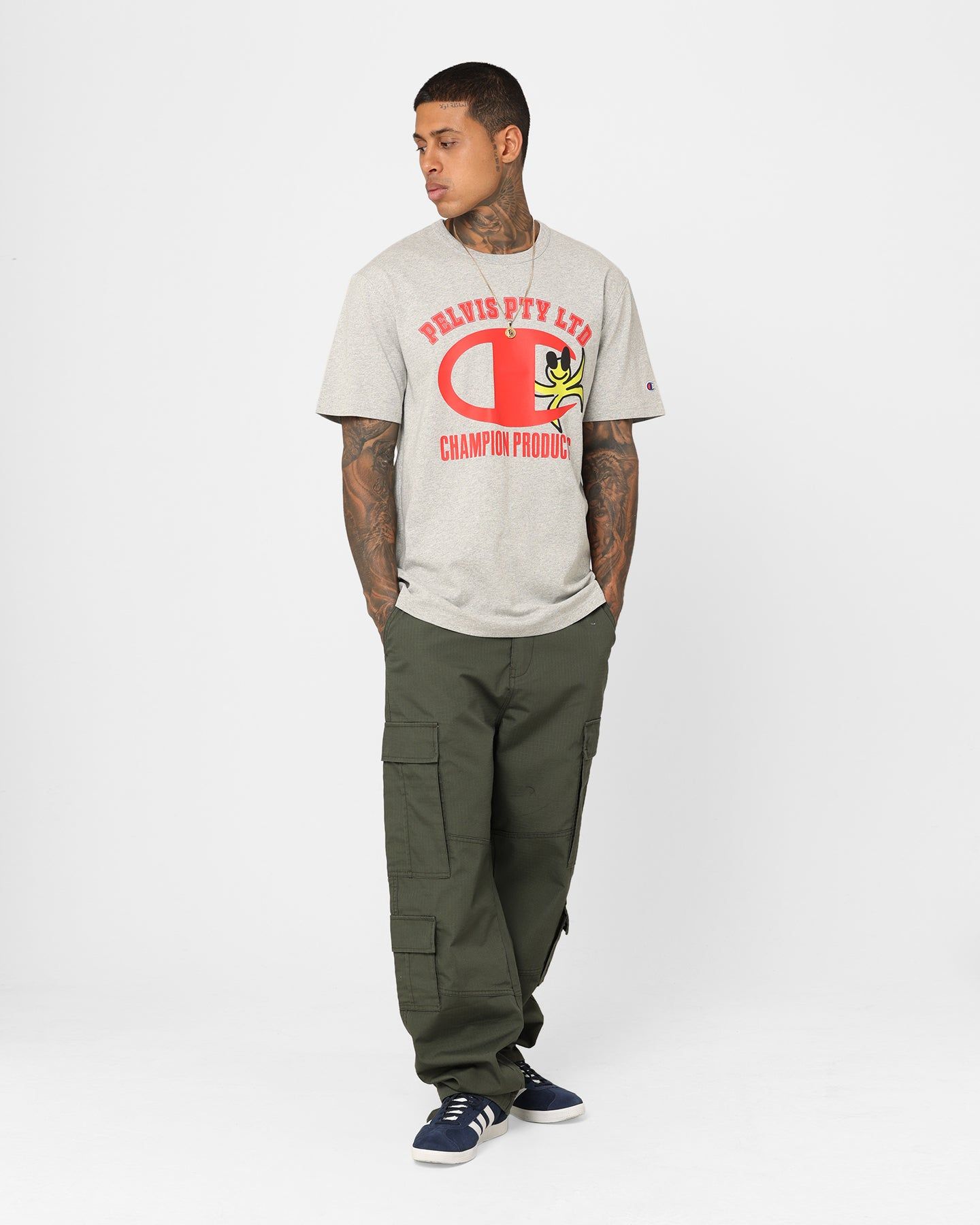 Champion X Pelvis Graphic T-Shirt Oxford Heather sold by Culture Kings product image thumbnail 2
