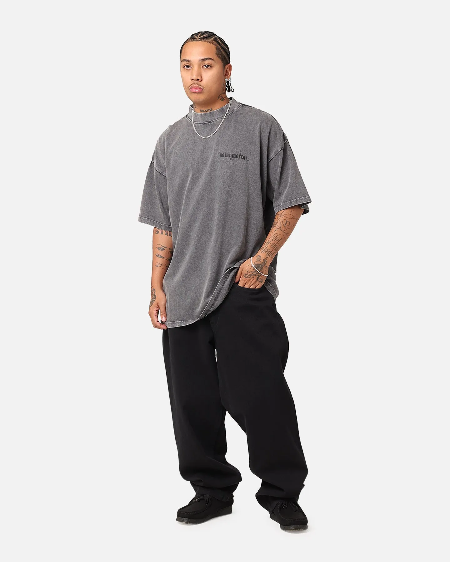 Saint Morta Ethereal T-Shirt Washed Charcoal sold by Culture Kings product image thumbnail 3