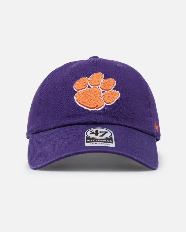47 Brand Clemson Tigers 47 Clean Up Strapback Purple sold by Culture Kings
