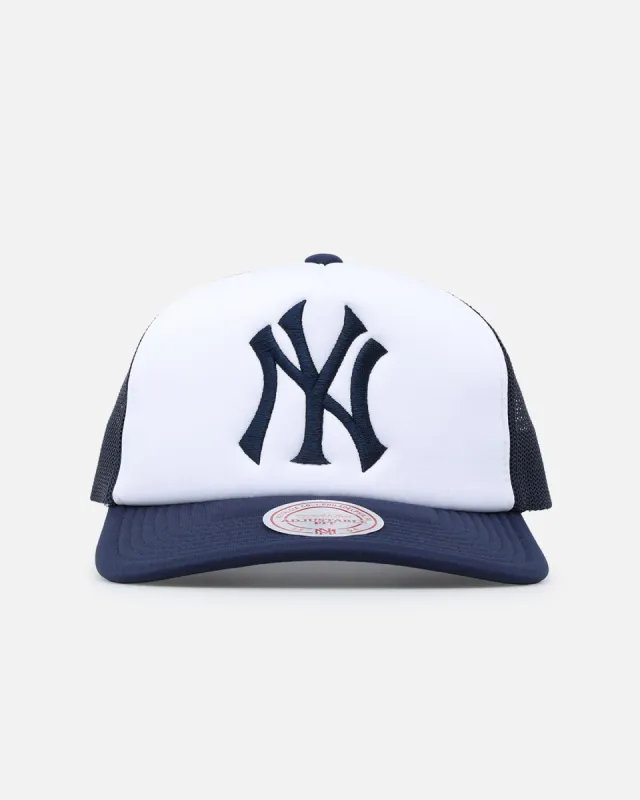 Mitchell & Ness New York Yankees Team Foam Trucker Snapback Blue/White sold by Culture Kings