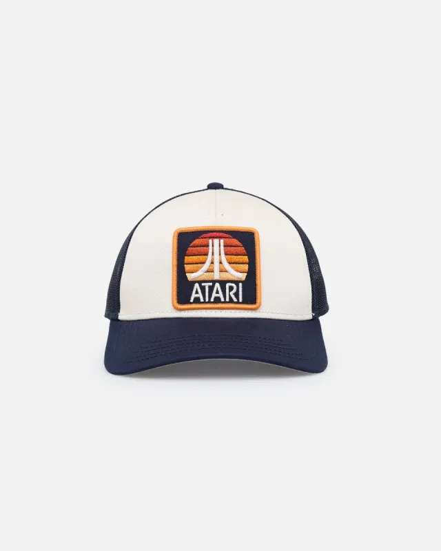 American Needle Twill Valin Patch Trucker Snapback Ivory/Navy sold by Culture Kings