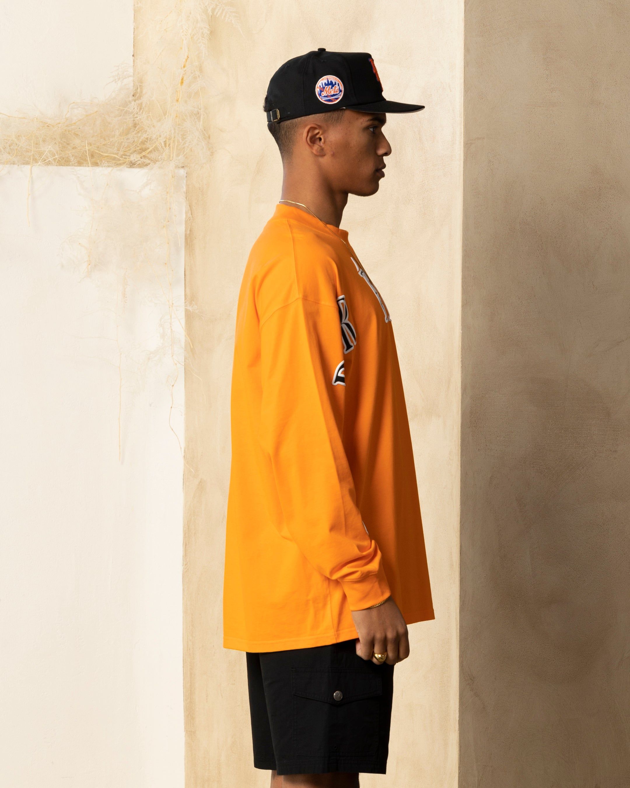 Carre Global Oversized Long Sleeve T-Shirt Orange sold by Culture Kings product image thumbnail 5