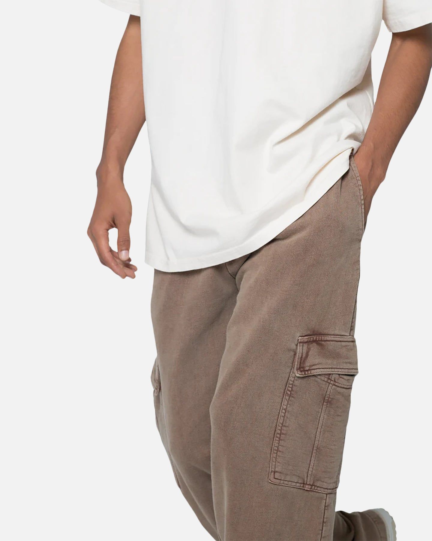 MNML Washed Relaxed Cargo Sweatpants Brown sold by Culture Kings product image thumbnail 5