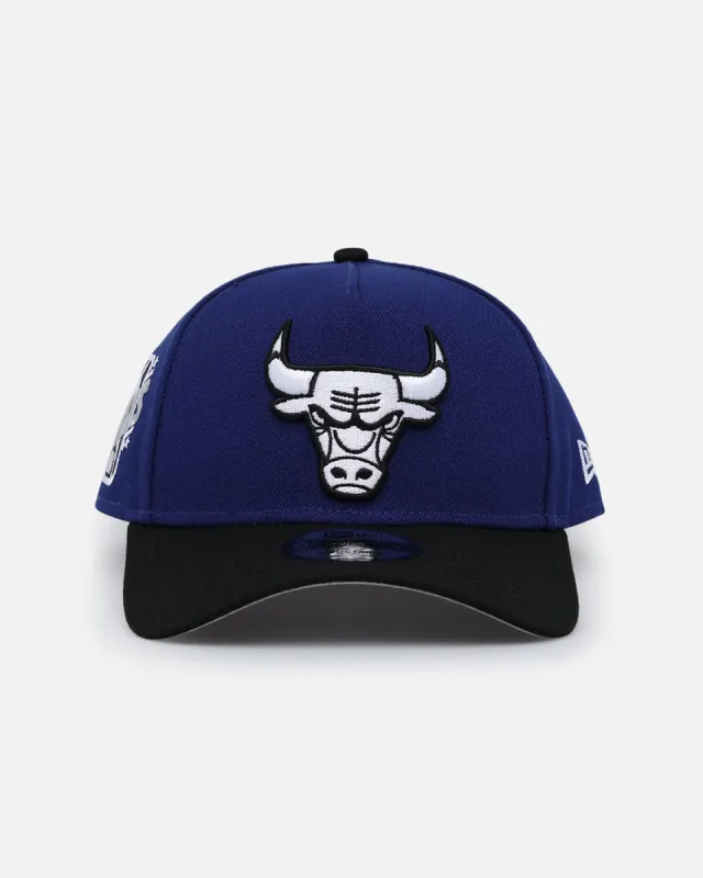New Era Chicago Bulls 'Royal Reign' 9FORTY A-Frame Snapback Dark Royal/Black sold by Culture Kings