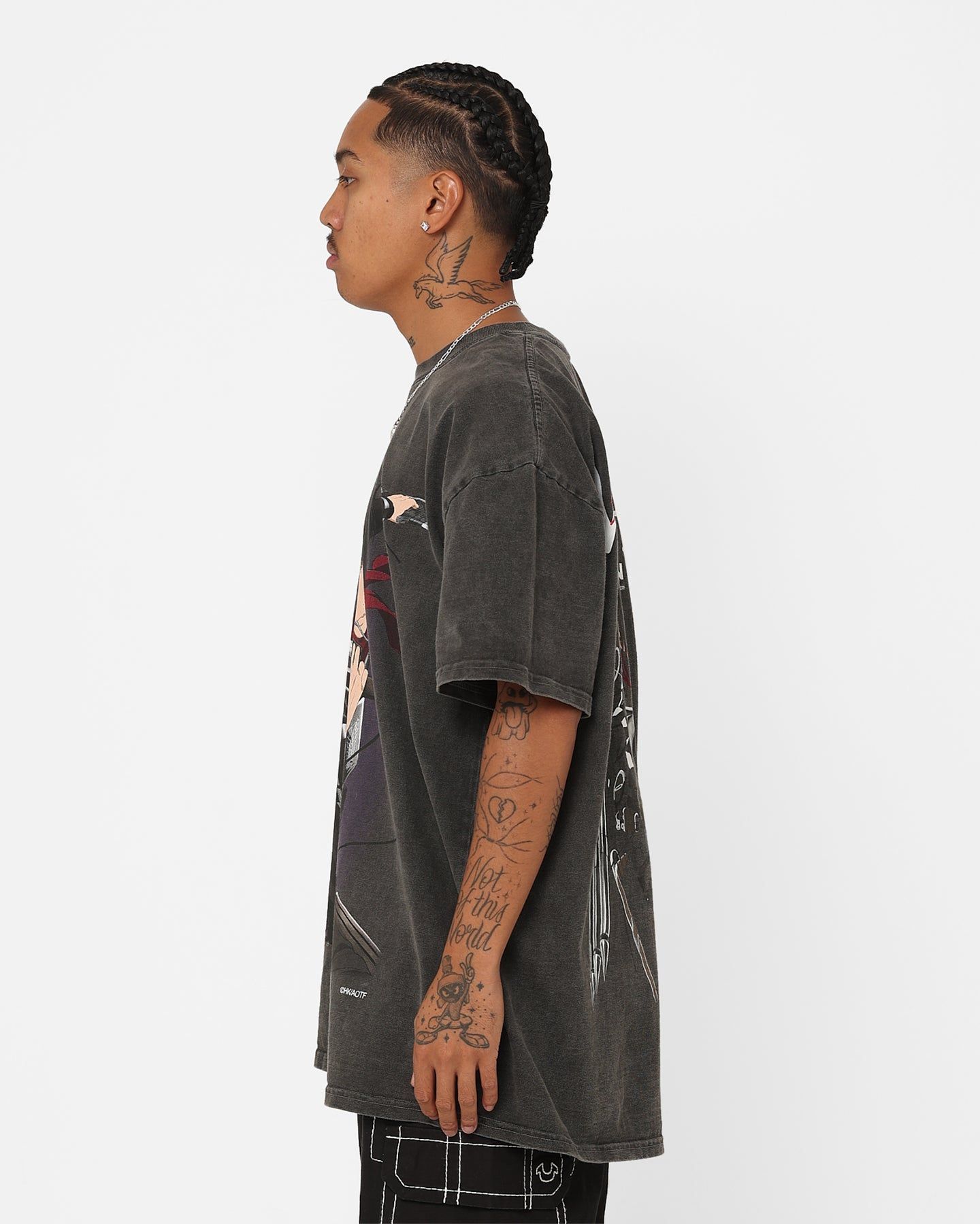 Goat Crew X Attack On Titan Mikasa Vintage Heavyweight T-Shirt Black Wash sold by Culture Kings product image thumbnail 6