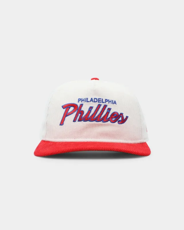 New Era Philadelphia Phillies Corduroy Golfer Snapback Chrome White sold by Culture Kings