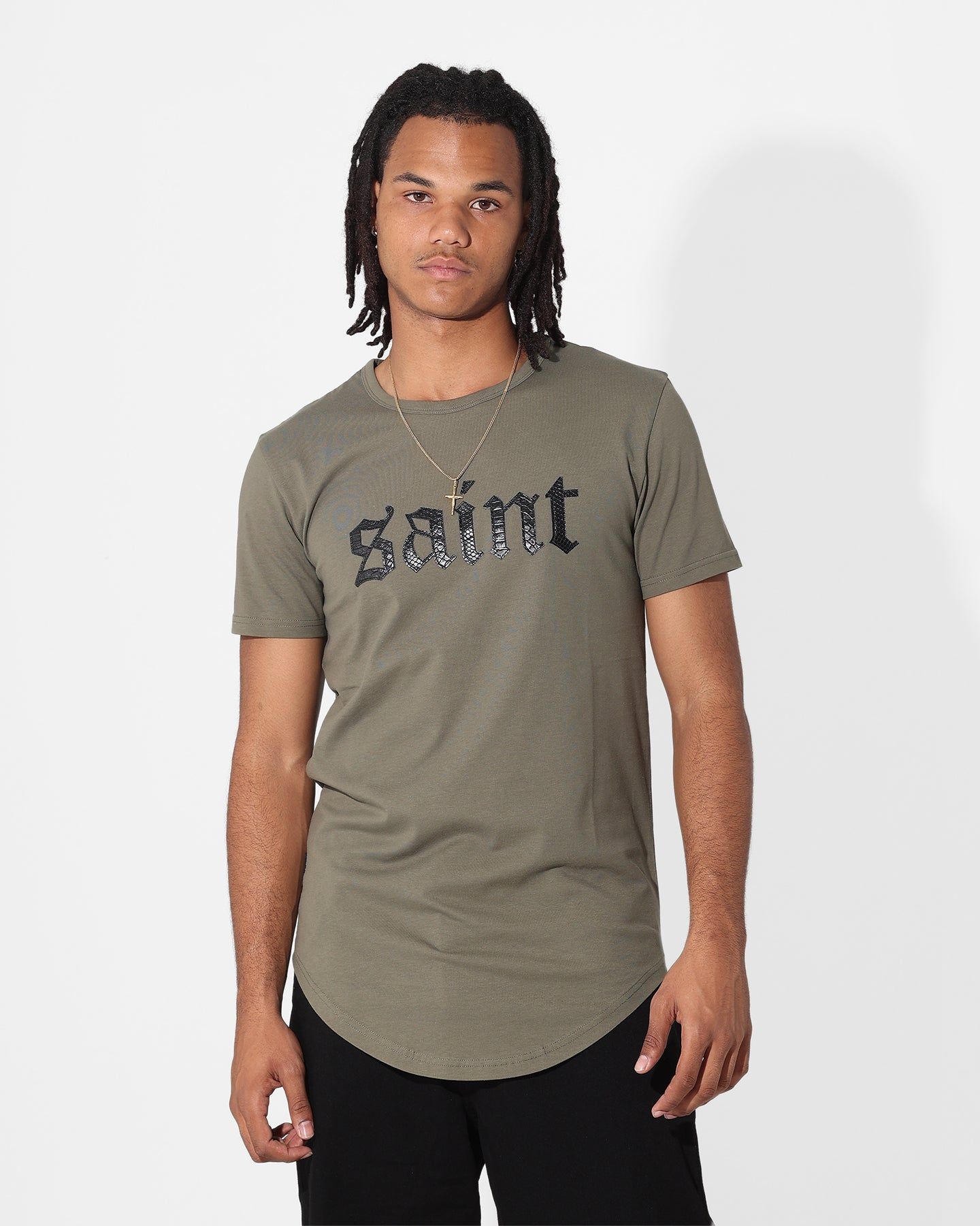 Saint Morta Cambronne Snake El Duplo T-Shirt Khaki Green sold by Culture Kings