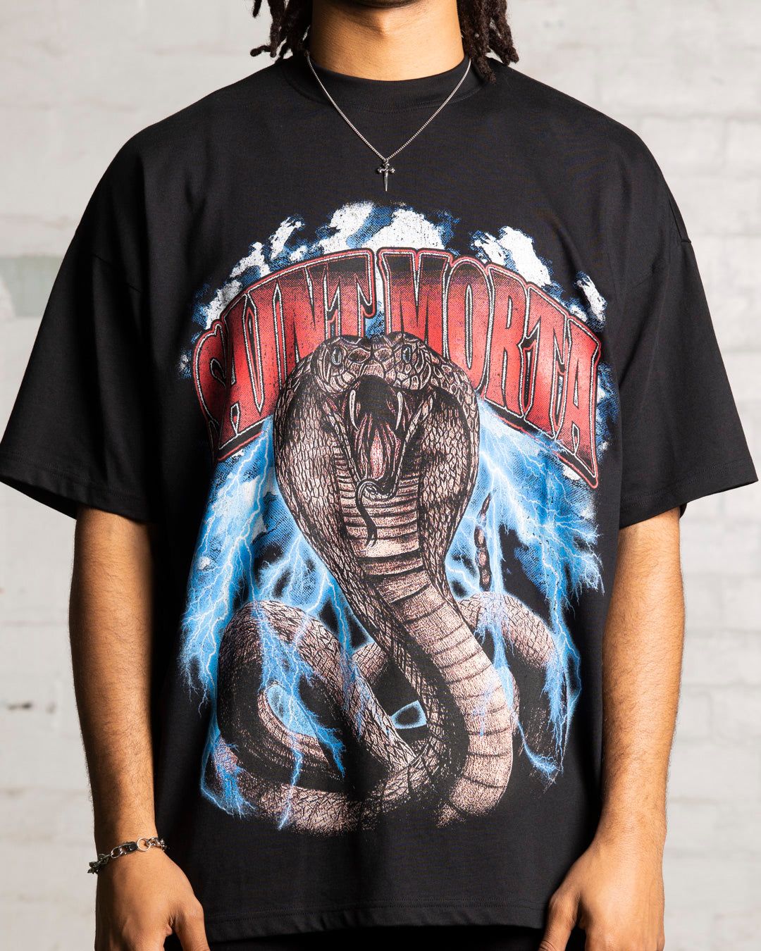 Saint Morta Cobra Boxy T-Shirt Black sold by Culture Kings product image thumbnail 5
