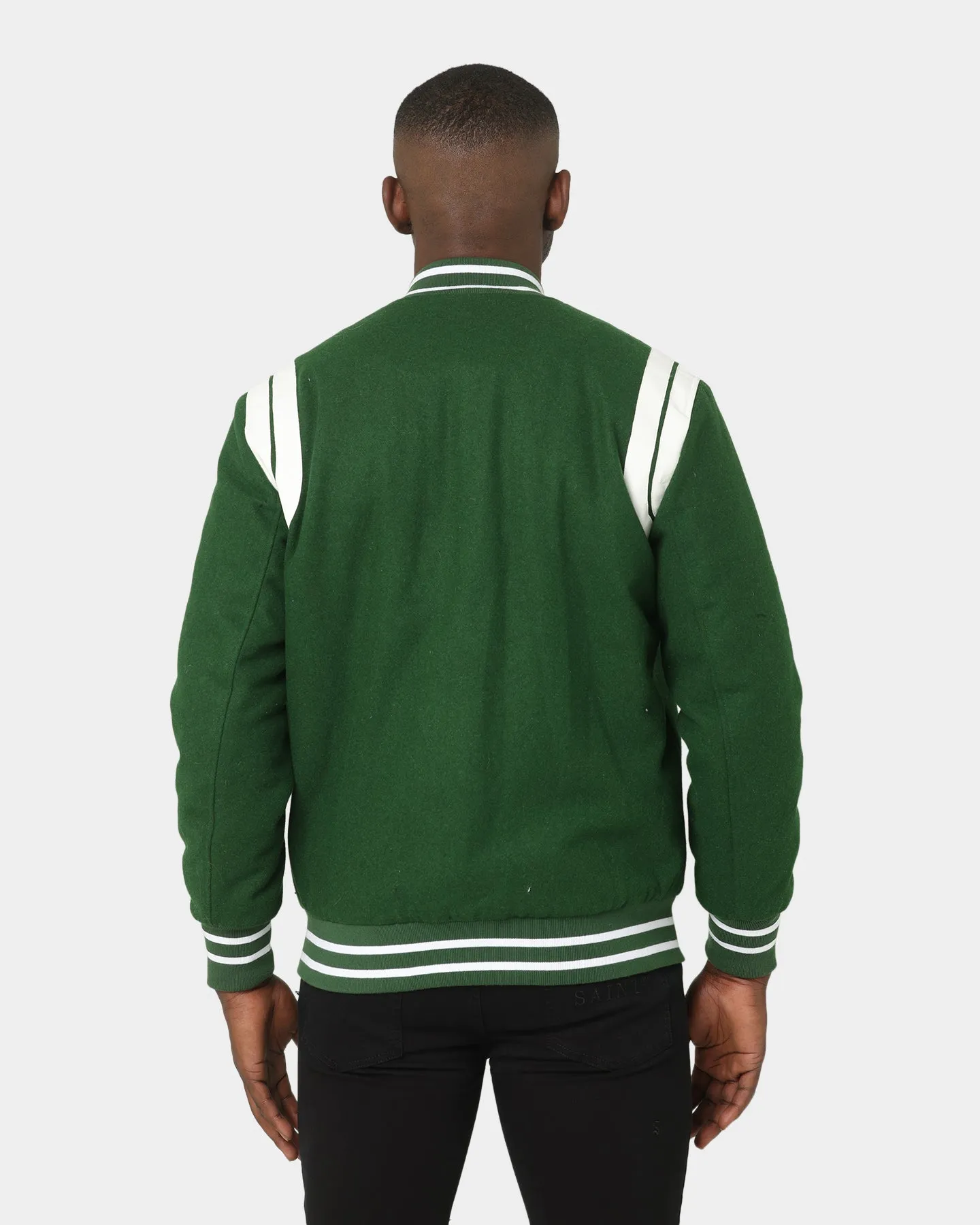 Saint Morta Alpha Varsity Jacket Green/White sold by Culture Kings product image thumbnail 4