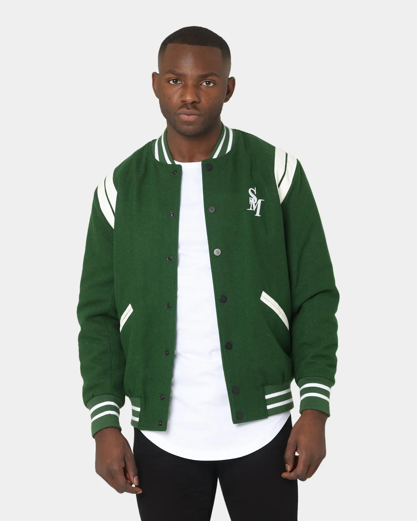 Saint Morta Alpha Varsity Jacket Green/White sold by Culture Kings