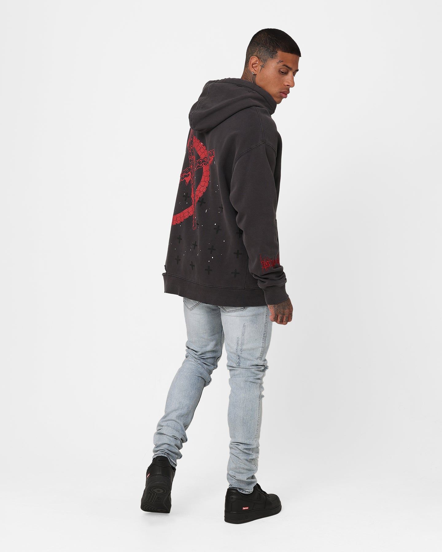 Ksubi X A$AP TyY Biggie Hoodie Faded Black sold by Culture Kings product image thumbnail 3