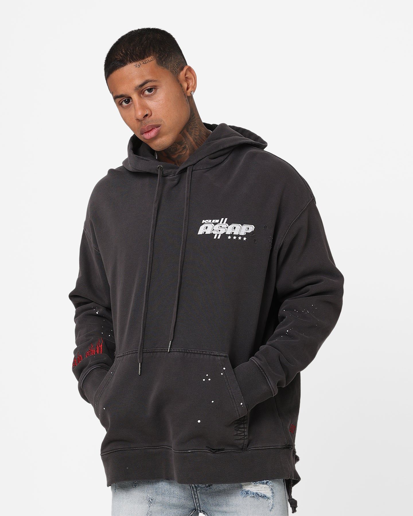 Ksubi X A$AP TyY Biggie Hoodie Faded Black sold by Culture Kings product image thumbnail 2