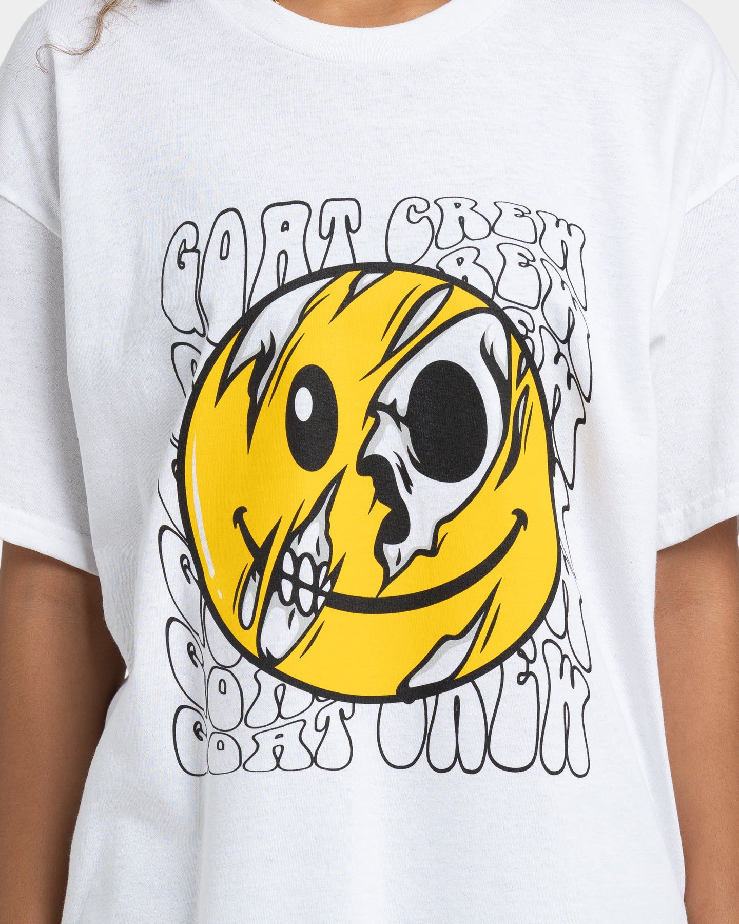 Goat Crew Smiley Skull T-Shirt White sold by Culture Kings product image thumbnail 3