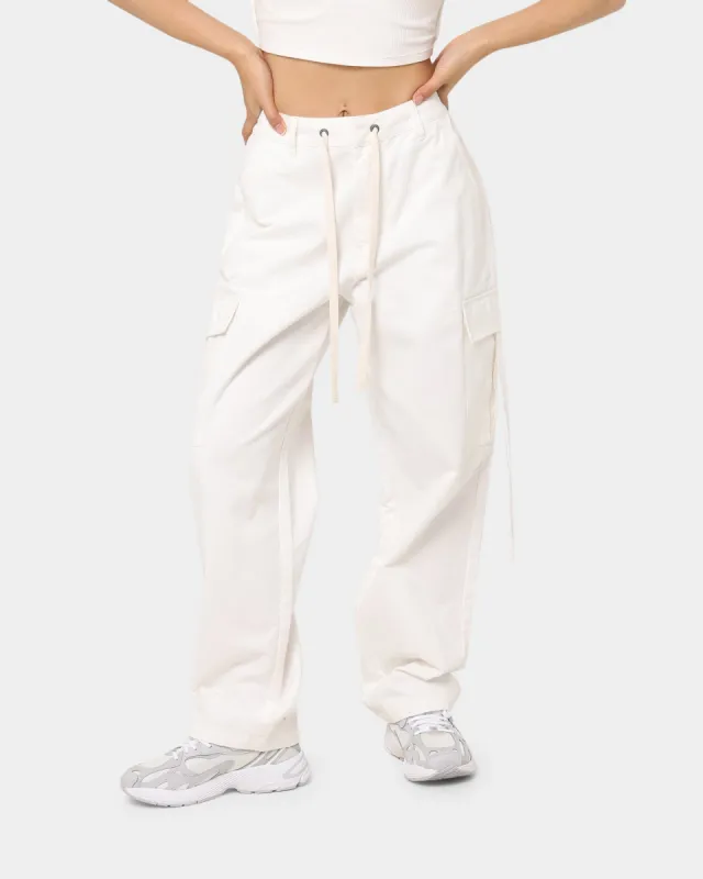 MNML Women's Baggy Cargo Pants Off White sold by Culture Kings