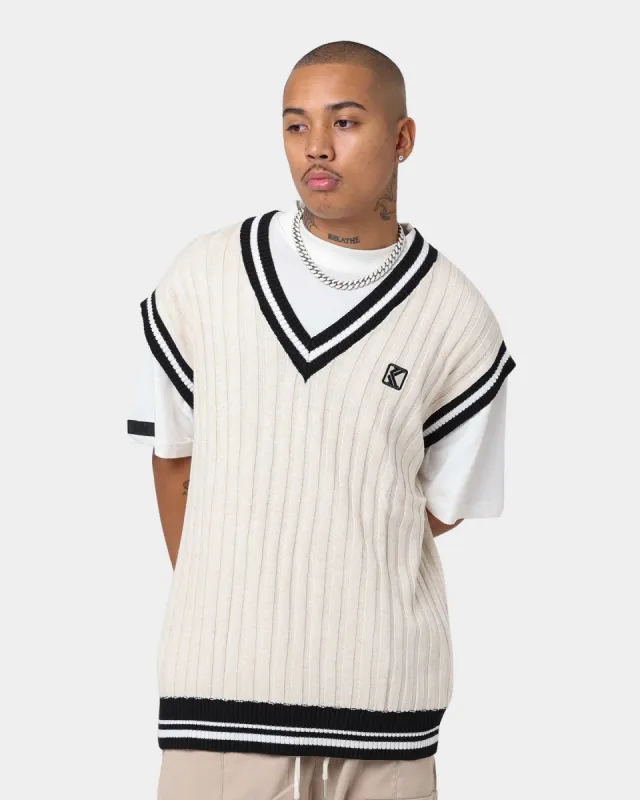 Karl Kani OG Rib Knit Vest Cream sold by Culture Kings