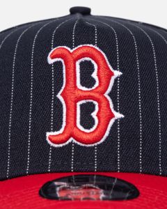 New Era Boston Red Sox '2-Tone Pinstripe' 9FORTY A-Frame Snapback Pinstripe sold by Culture Kings