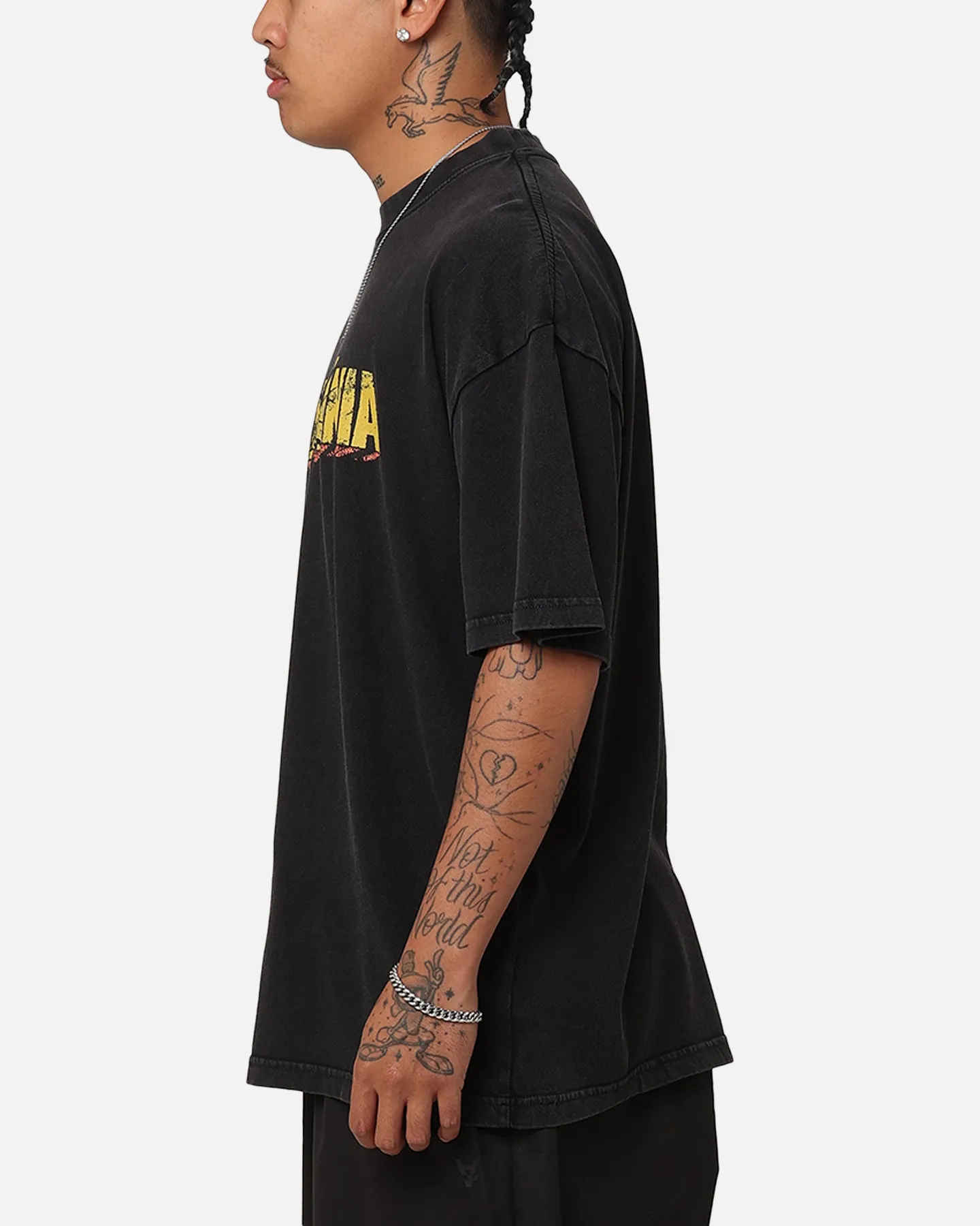 Culture Kings X WWE Hulk Hogan Hulk Logo Vintage T-Shirt Black Acidwash sold by Culture Kings product image thumbnail 5